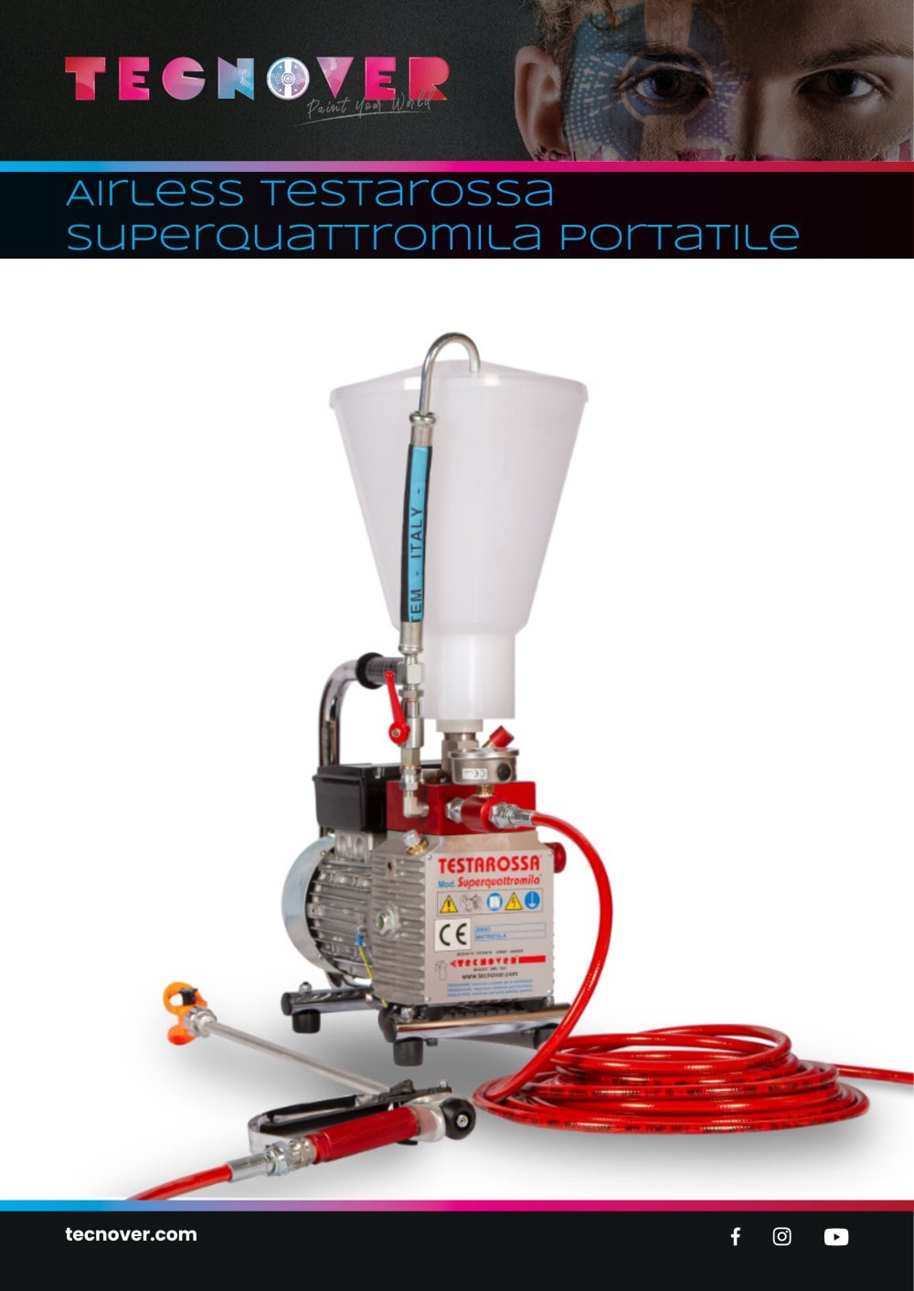 Brochure Pompa Airless TECNOVER Testarossa Superquattromila Portatile - Tecnover