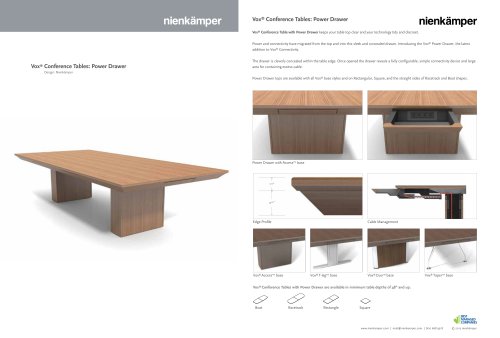 Vox® Conference Tables: Power Drawer