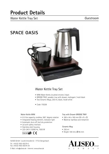 Water Kettle Tray Set