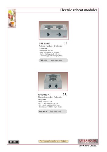 Snack modules/reheat modules:CRE 020 P