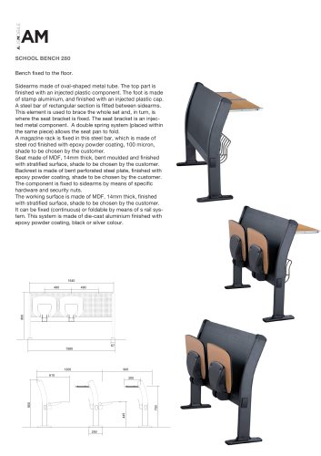 SCHOOL BENCH 280