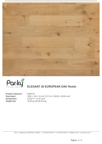 ELEGANT 20 EUROPEAN OAK Rustic