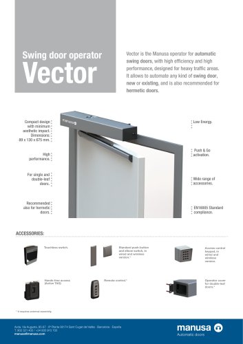 Swing door operator Vector