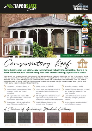 Conservatory Roof Fact Sheet