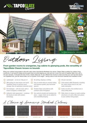 Outdoor Living Fact Sheet