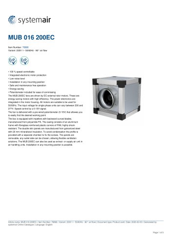 MUB 016 200EC