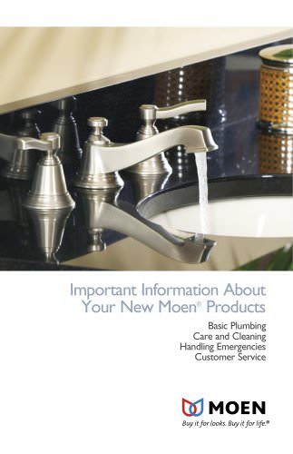 Important Information About Your New Moen Products