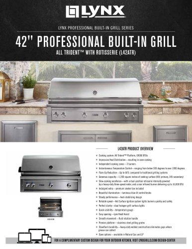 42" PROFESSIONAL BUILT-IN GRILL