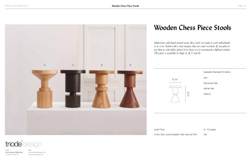 WOODEN CHESS PIECE STOOLS