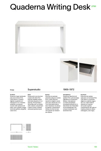 Catalogo 2750 QUADERNA WRITING DESK