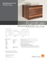 M Collection metro series Wall-mount vanity 18" height - 18" depth