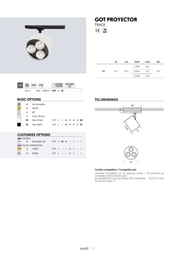 Technical Datasheet GOT PROYECTOR TRACK