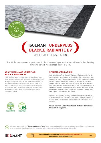 ISOLMANT UNDERPLUS BLACK.E RADIANTE BV UNDERSCREED INSULATION