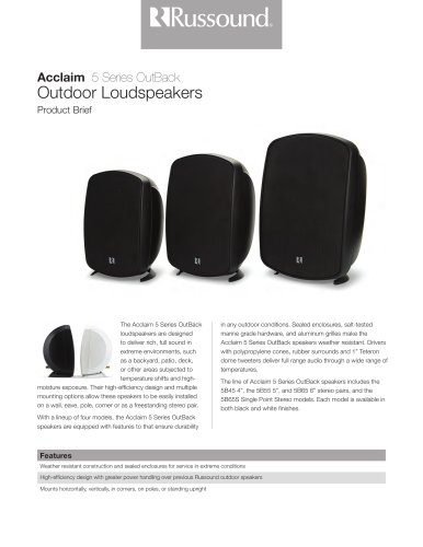 Outdoor Loudspeakers