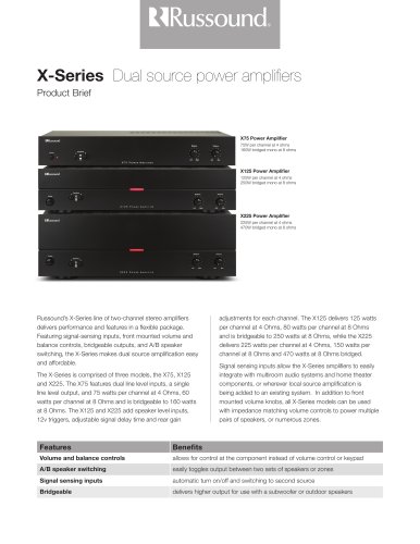 X-Series Product Brief