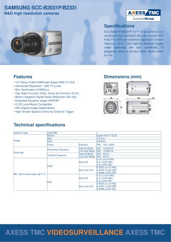 SAMSUNG SCC-B2031P & B2331