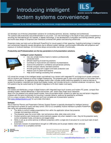 Intelligent Lectern Systems