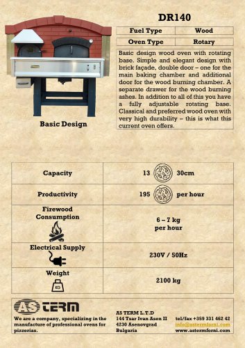 Wood Rotary Oven: DR140