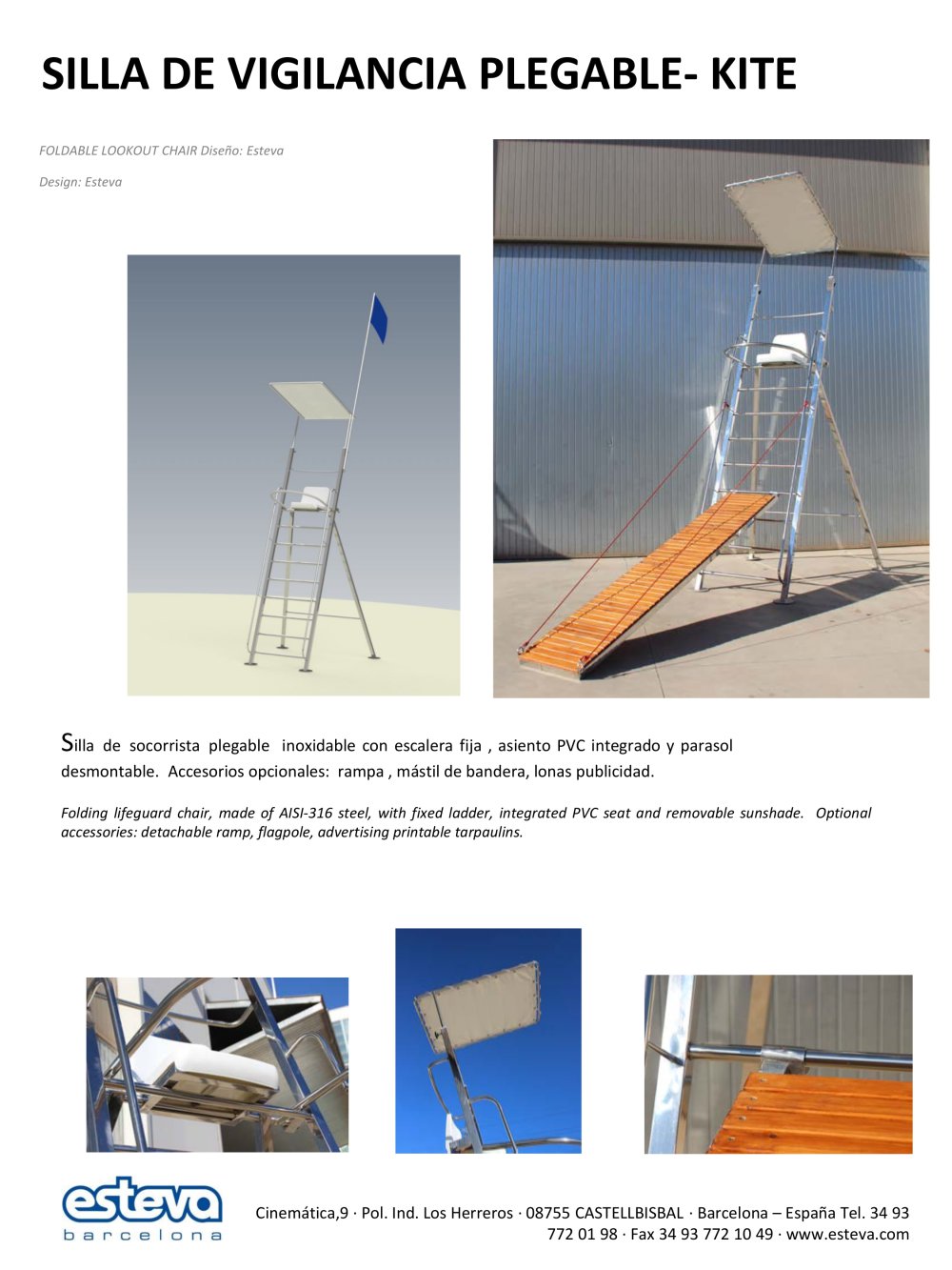SILLA DE VIGILANCIA KITE - ESTEVA BARCELONA