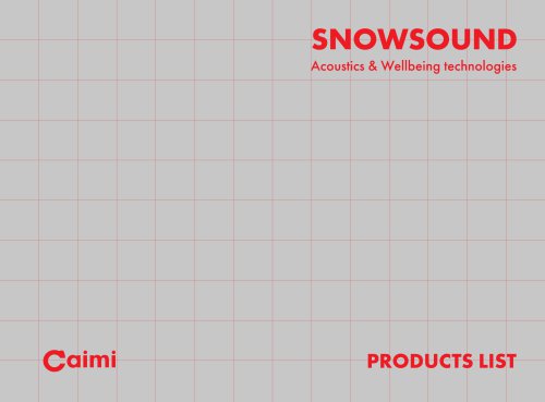 SNOWSOUND Products list