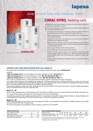 CORAL VITRO SERIES - Commercial catalogue 