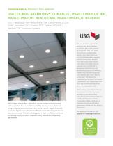 USG CEILINGS™ BRAND MARS™ CLIMAPLUS™, MARS CLIMAPLUS™ HRC, MARS CLIMAPLUS™ HEALTHCARE, MARS CLIMAPLUS™ HIGH-NRC