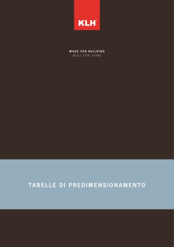 Tabelle di predimensionamento