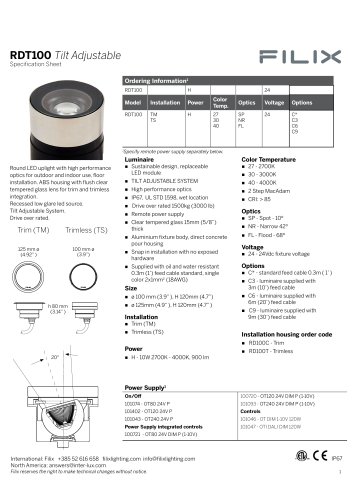 RDT100 Tilt Adjustable