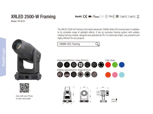 XRLED 2500-W Framing