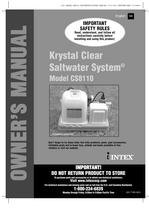 Krystal Clear Saltwater System Model CS8110