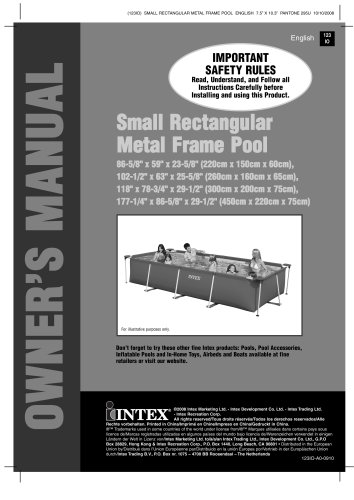 SMALL RECTANGULAR METAL FRAME POOLS