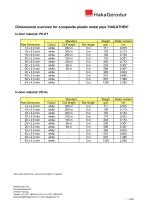 Dimensional overview for composite plastic metal pipe 'HAKATHEN'