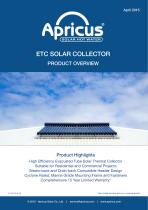 ETC SOLAR COLLECTOR PRODUCT OVERVIEW