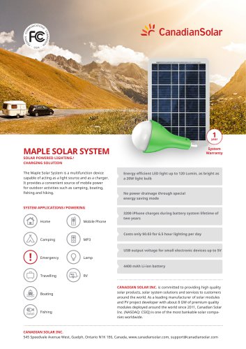 MAPLE SOLAR SYSTEM