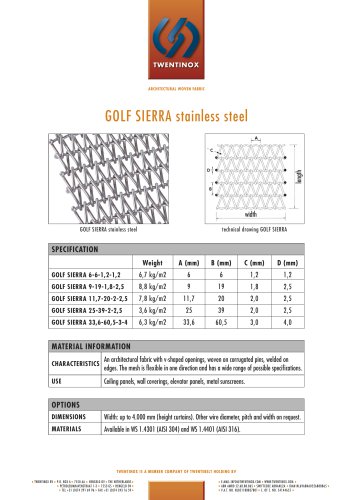 GOLF SIERRA stainless steel