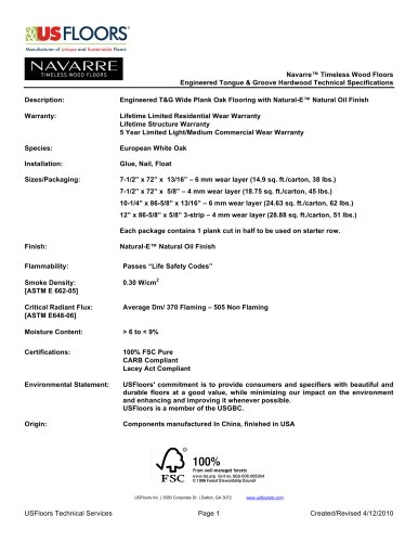 Navarre specifications