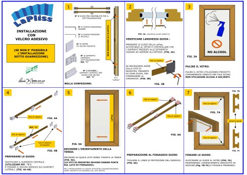 INSTALLAZIONE  CON  VELCRO ADESIVO