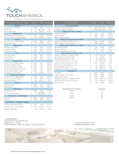 TouchAmerica Price List Jan 2020