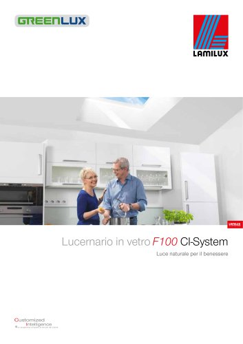 Lucernario in vetro F100 CI-System