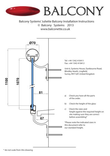 Balcony Systems? Juliette Balcony Installation Instructions