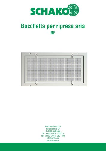 RF Bochetta per ripresa aria