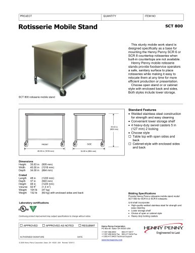 SCT 800 Rotisserie Table