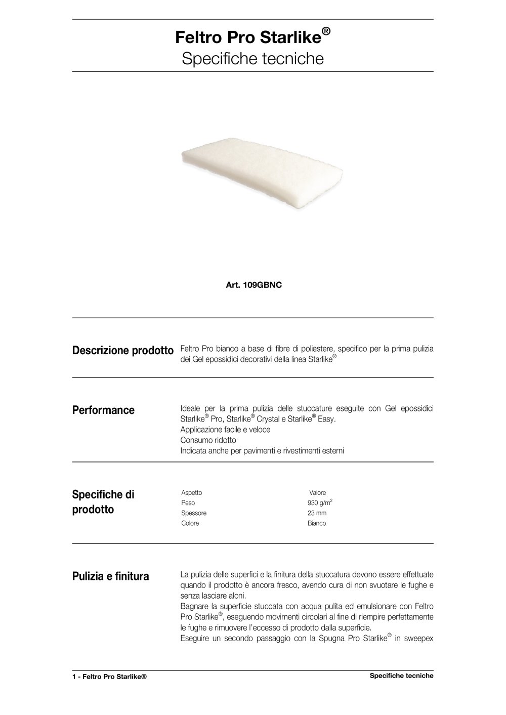 Feltro Pro Starlike&reg; - LITOKOL