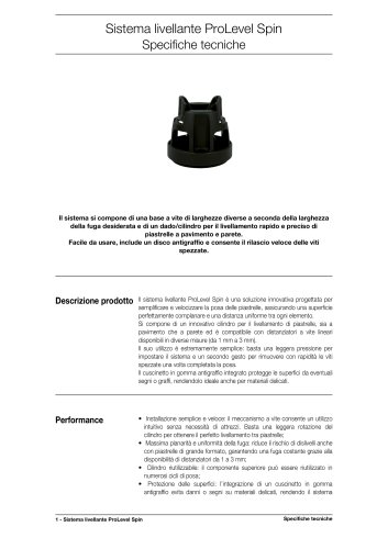 Sistema livellante ProLevel Spin