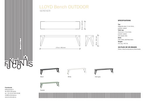 LLOYD BENCH OUTDOOR