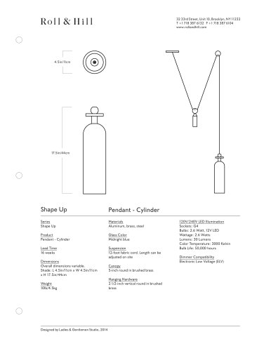 Shape Up Pendant - Cylinder