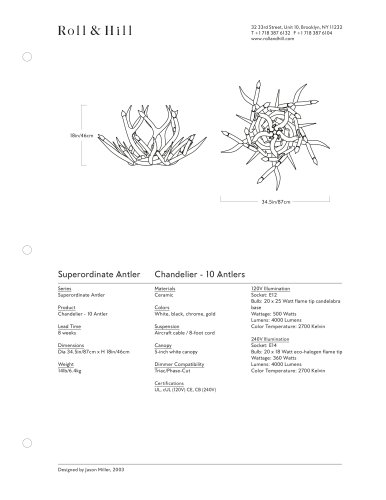 Superordinate Antler Chandelier - 10 Antlers