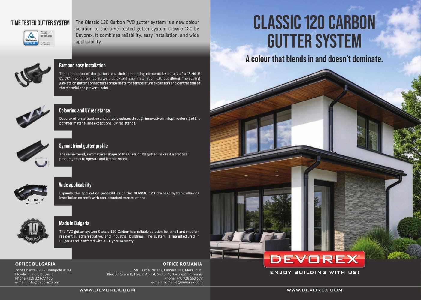 Brochure Gutter System Classic 120 Carbon EN - DEVOREX PLC
