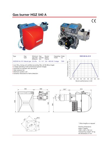 Gas burner HGZ 540 A