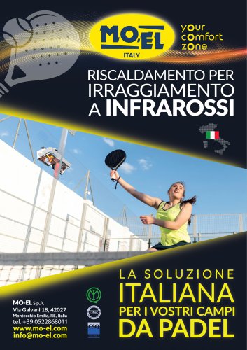 Riscaldamento a Infrarossi campi da PADEL